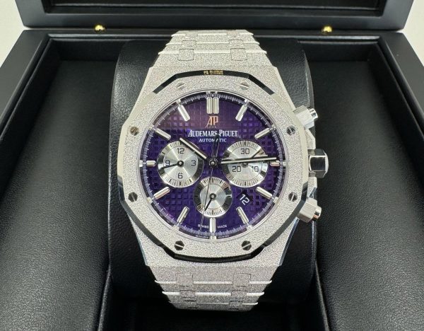 Audemars Piguet Royal Oak Chronograph Frosted White Gold 41mm Purple 26331BC.GG.1224BC.01