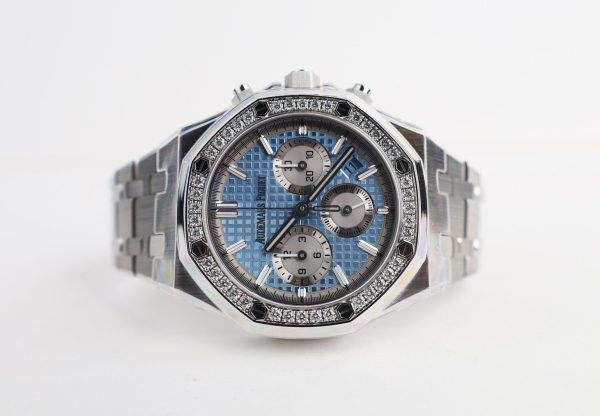 Audemars Piguet Royal Oak Selfwinding Chronograph Stainless Steel 38mm Light Blue Diamond 26715ST.ZZ.1356ST.01