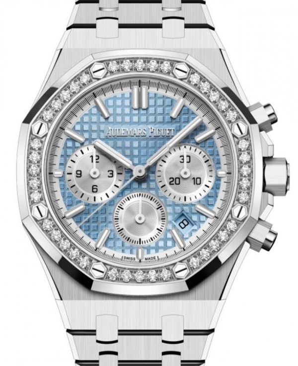 Audemars Piguet Royal Oak Selfwinding Chronograph Stainless Steel 38mm Light Blue Diamond 26715ST.ZZ.1356ST.01