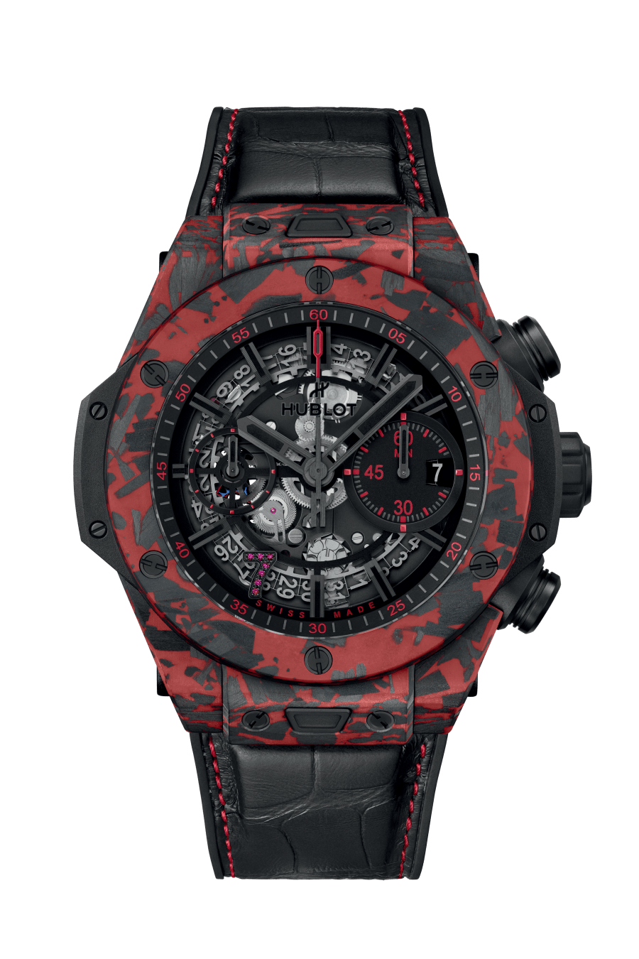 Hublot Big Bang Unico Red Carbon Las Vegas Boutique, Matt Red Frosted carbon, 44mm, Limited Edition, Ref# 421.QV.1113.LR.LVB23