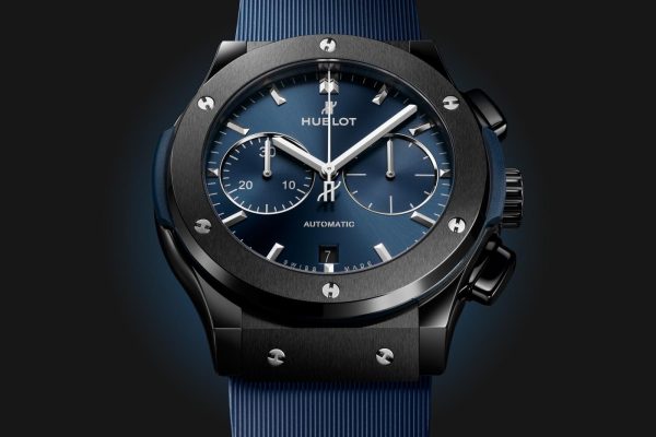 Hublot Classic Fusion Ceramic Blue Chronograph Ref# 521.CM.7170.RX