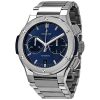 Hublot Classic Fusion Blue Chronograph Titanium Bracelet 45mm, Ref# 520.NX.7170.NX