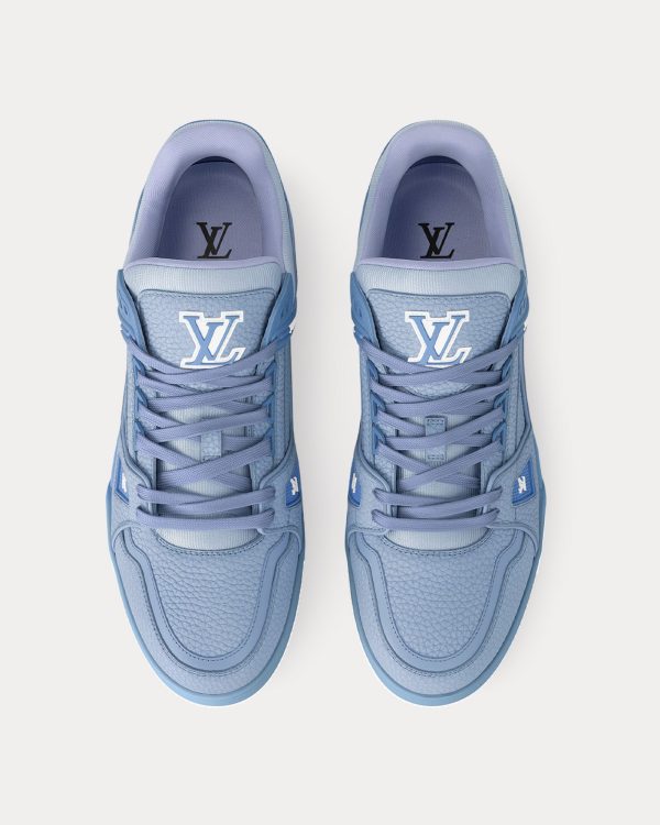 LV Trainer Grained Calf Leather Pastel Blue