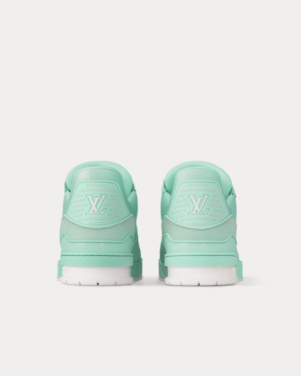 LV Trainer Grained Calf Leather Pastel Green Low