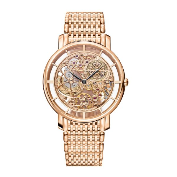 Patek Philippe Complication Calatrava Skeleton movement with hand-engraved decoration, 18k Rose Gold, 39mm, Ref# 5180/1R-001