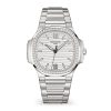 Patek Philippe Nautilus Ladies Automatic Watch, Stainless Steel and Diamonds, 35,2mm, Ref# 7118/1200A-010