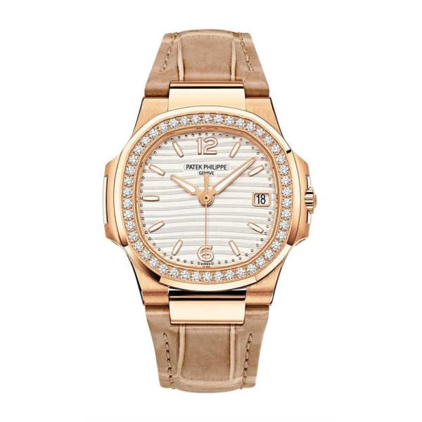 Patek Philippe Nautilus Quartz Diamond Ladies Watch, 18k Rose Gold, 32mm, Ref# 7010R-011